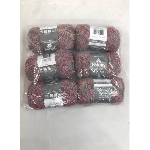 Accessories - Patons Kroy Socks Yarn Brown Rose Marl 243455 Brand New Pack Of 6 50g 166 Yards